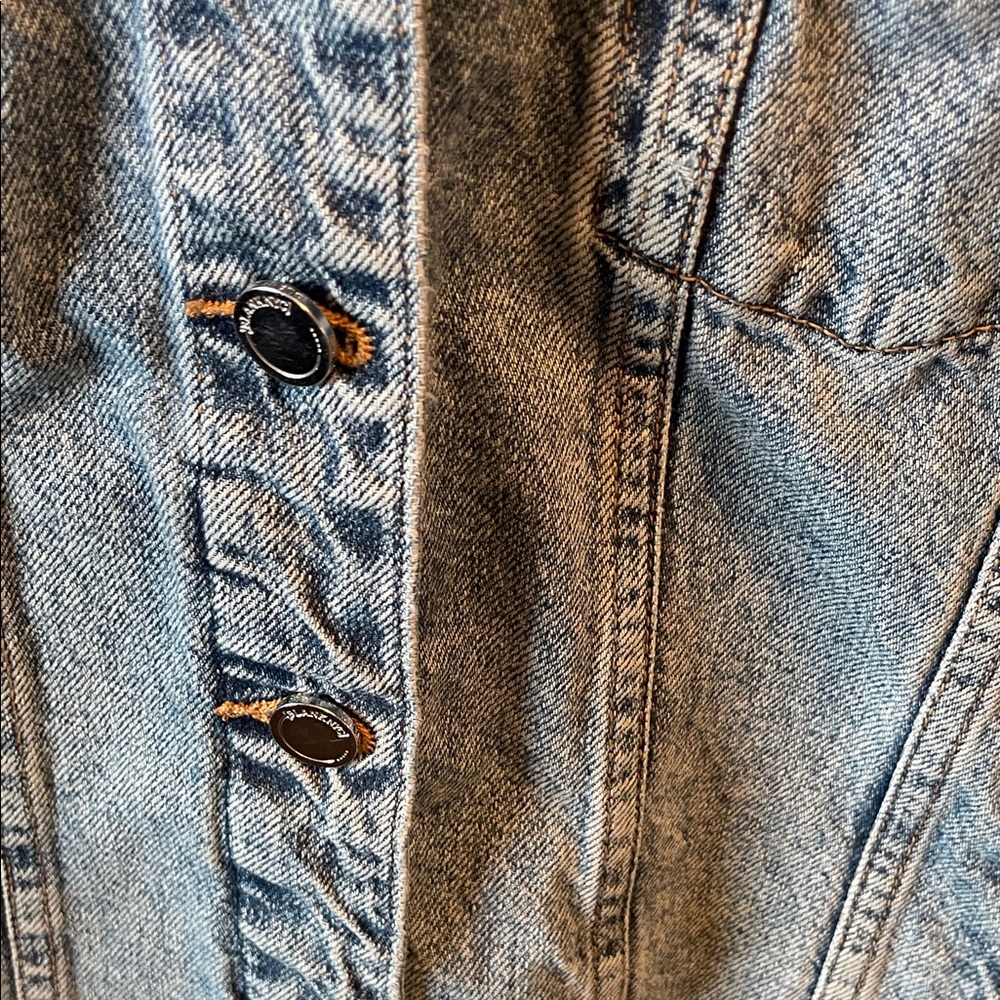 Denim Jacket with Frayed Hem - Picture 4 of 7